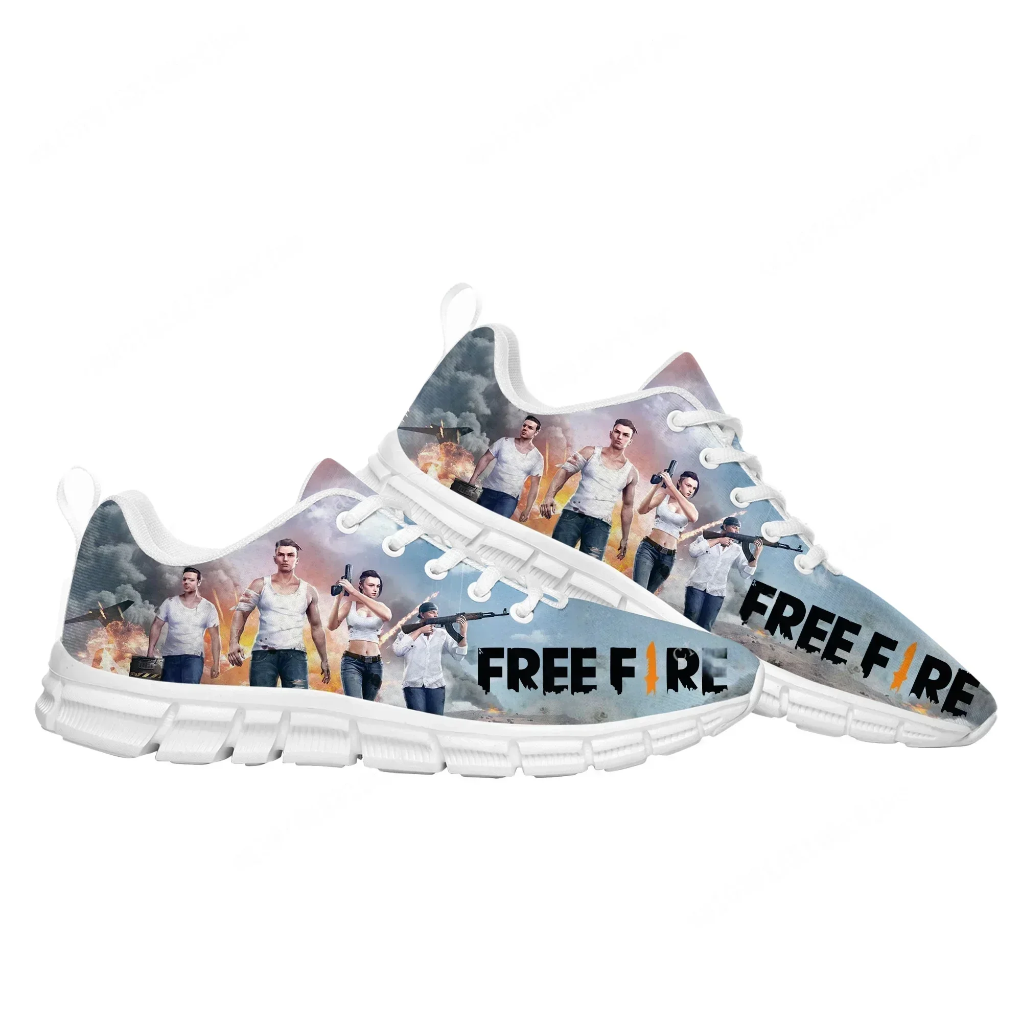 

Garena Free Fire Sports Custom Shoes Cartoon Game Men Women Sneaker Tailor Made Couple Built Shoe