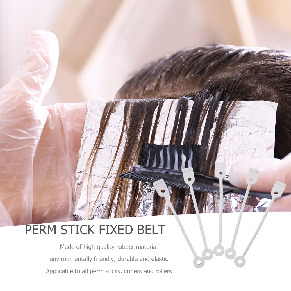 

50pcs/set Pro Perm Rod Long Hair Curler Replacement Elastic Rubber Bands Curling Curler Hairdressing Maker Styling DIY Hair Tool