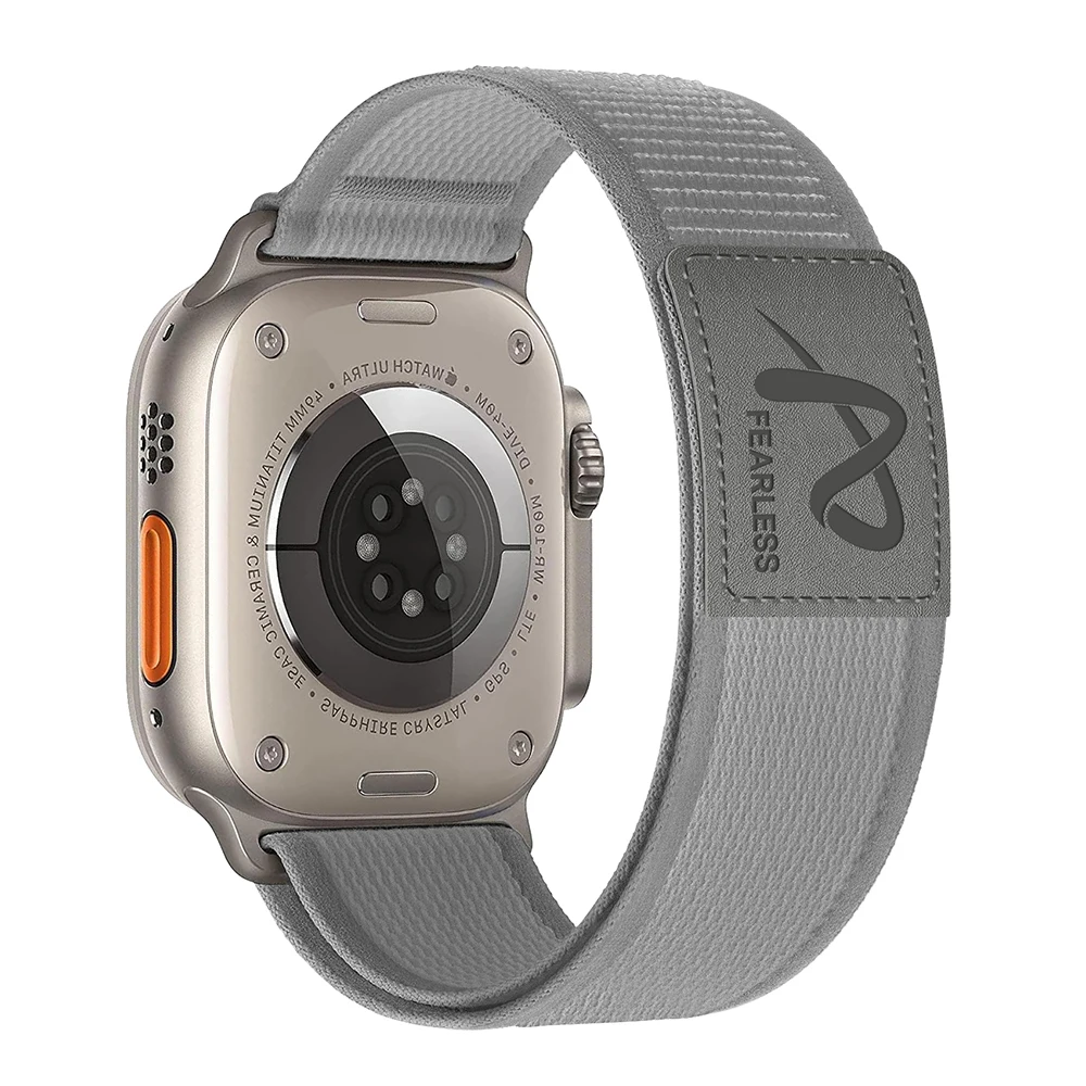 Trail Loop Armband für Apple Watch Ultra Band 49 46 45 44 42 41 40 Nylon-Armband mit Lederschnalle für Watch Serie 11 10 9 8 7 6 5 4