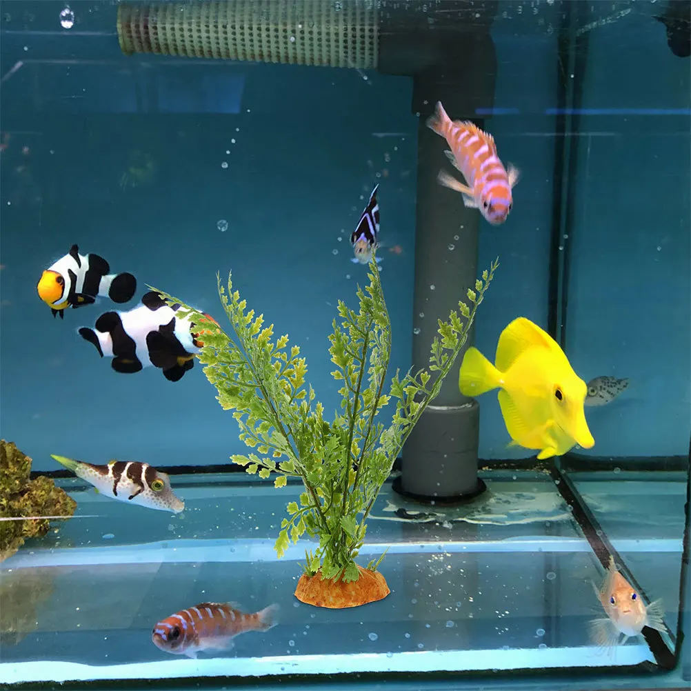 

2Pcs Lifelike Artificial Plants for Reptile Terrarium Easy Install Bearded Dragon Cage Decoration Greenery Snake Tank Plants