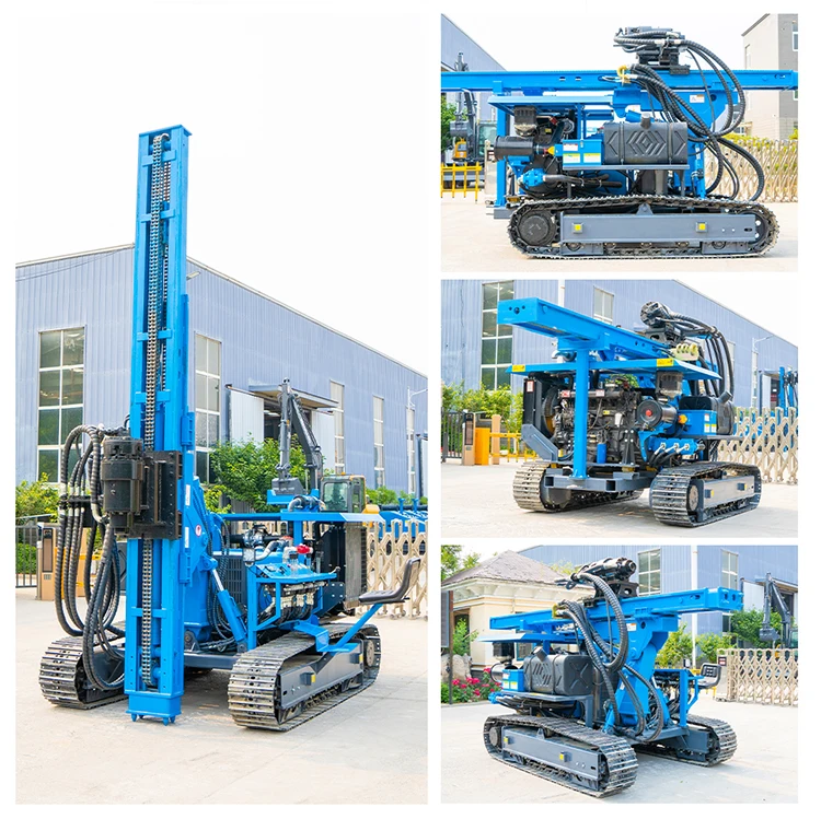 300R New Type Hydraulic Static Drop Hammer Pile Driver Excavator-mounted Solar Pile Driver Construction Plant Pile Driver