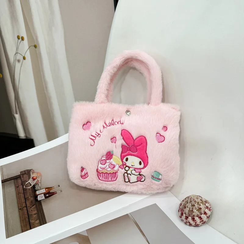 Sanrio Kuromi bolso de felpa Melody Kitty bolso de hombro bolso regalo de cumpleaños accesorios femeninos juguetes periféricos película periféricos