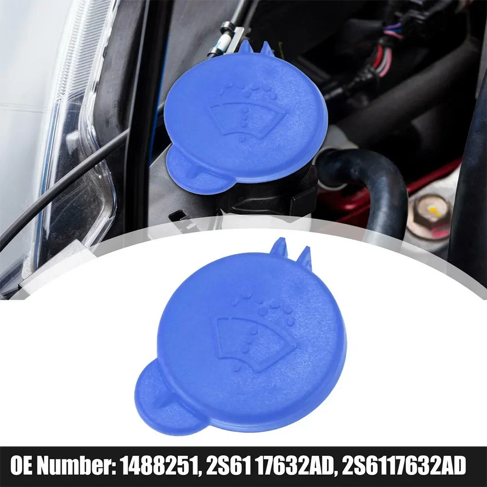 Arandela de parabrisas azul para coche, cubierta de botella de depósito de fluido, accesorios para Ford Fusion 2001-2008 Fiesta MK6 2005-2008