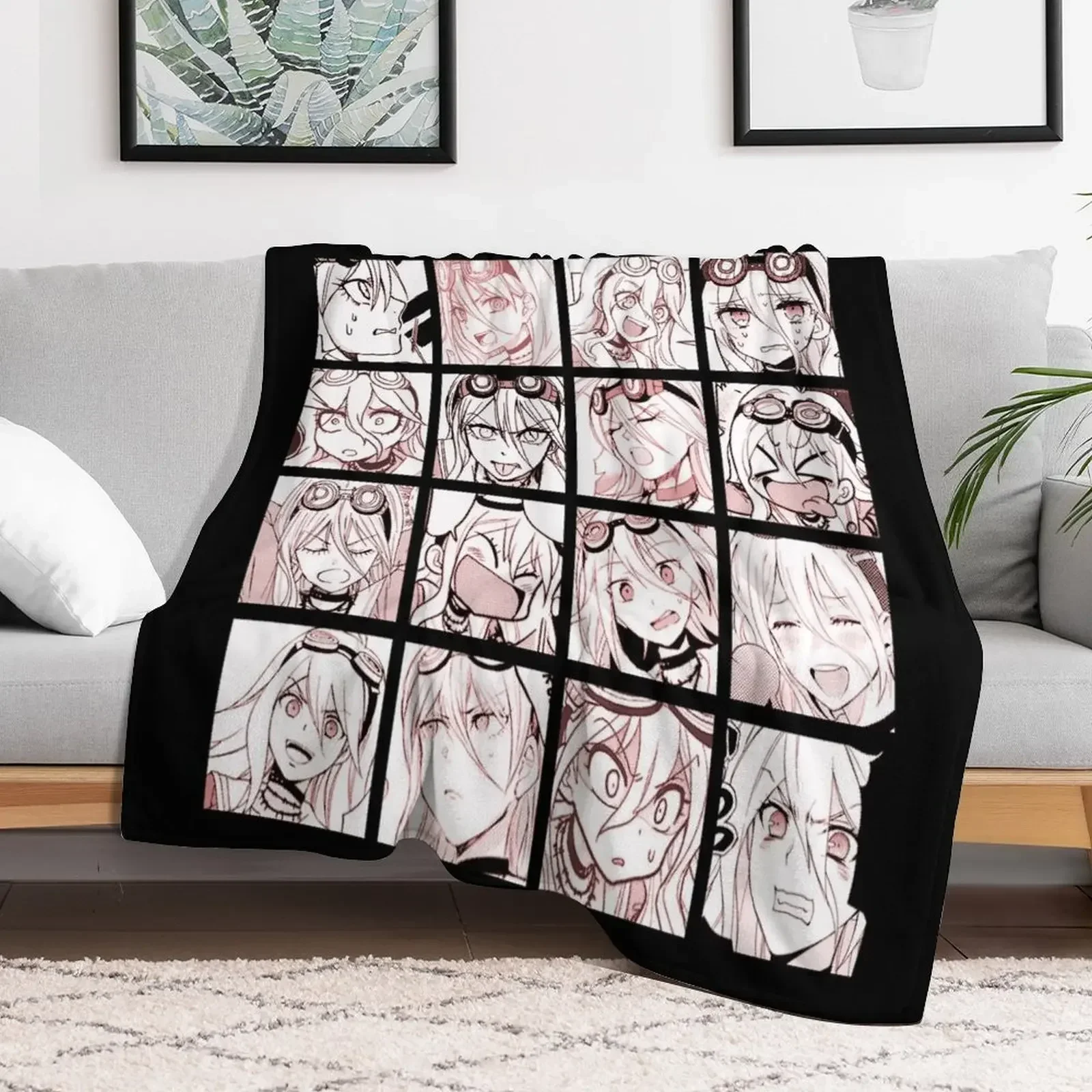 Miu Manga Collection (Colored) Throw Blanket Flannel Fabric Camping Decorative Sofas Blankets