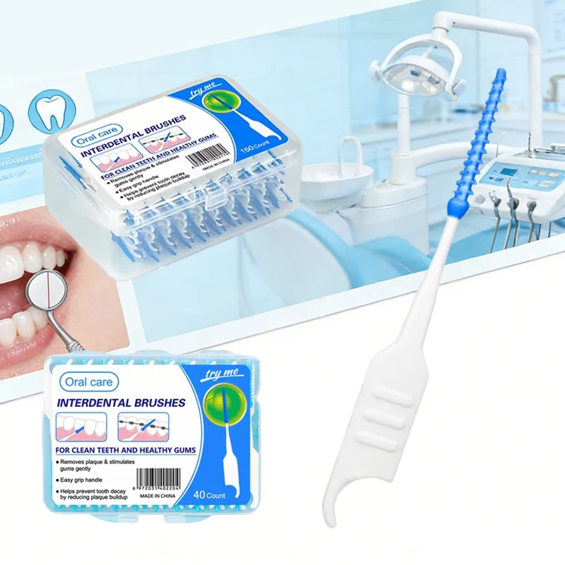 Reusable Silicone Interdental Brushes Soft Floss Picks Dental Gap Cleaning Sensitive Gums Tool