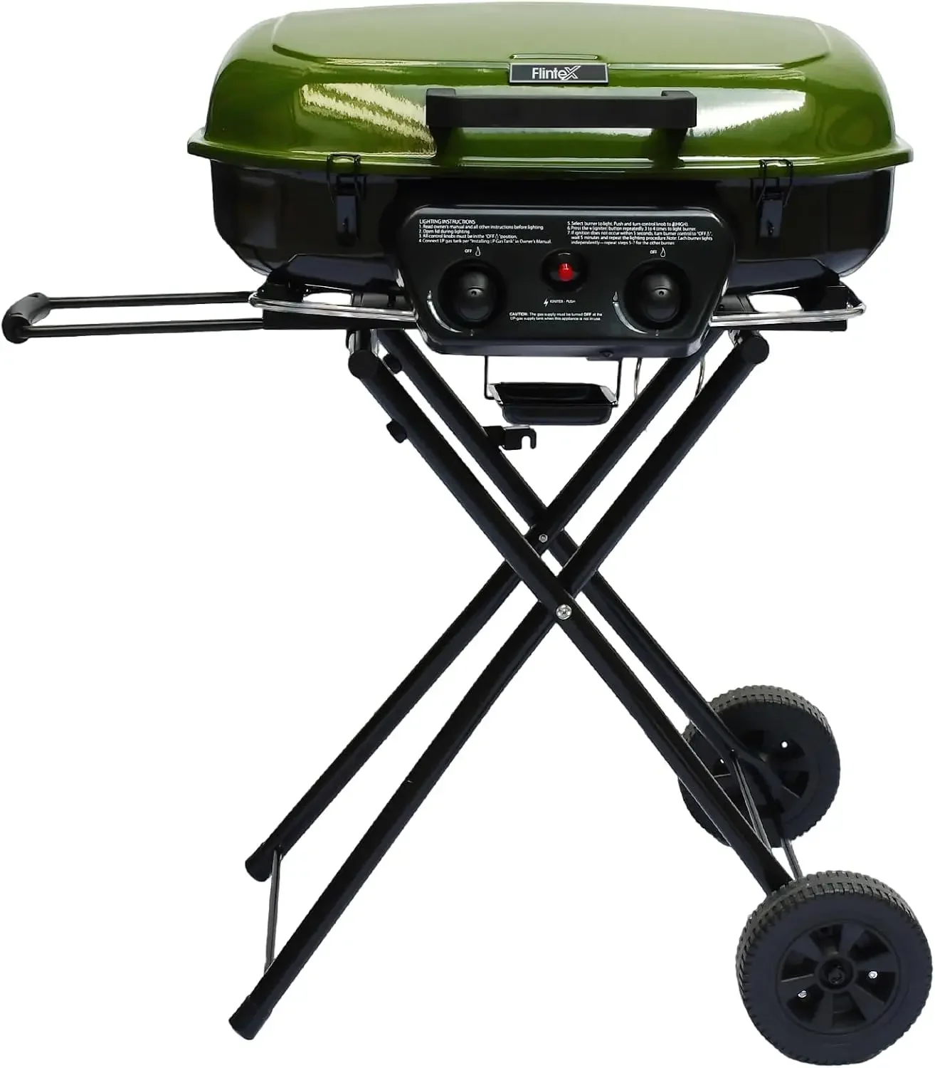 Portable Propane Gas Grill, 340 SQ.IN. 2-Burner Foldable BBQ Grills, 2-in-1 Outdoor Camping Griddle Combo for Travel