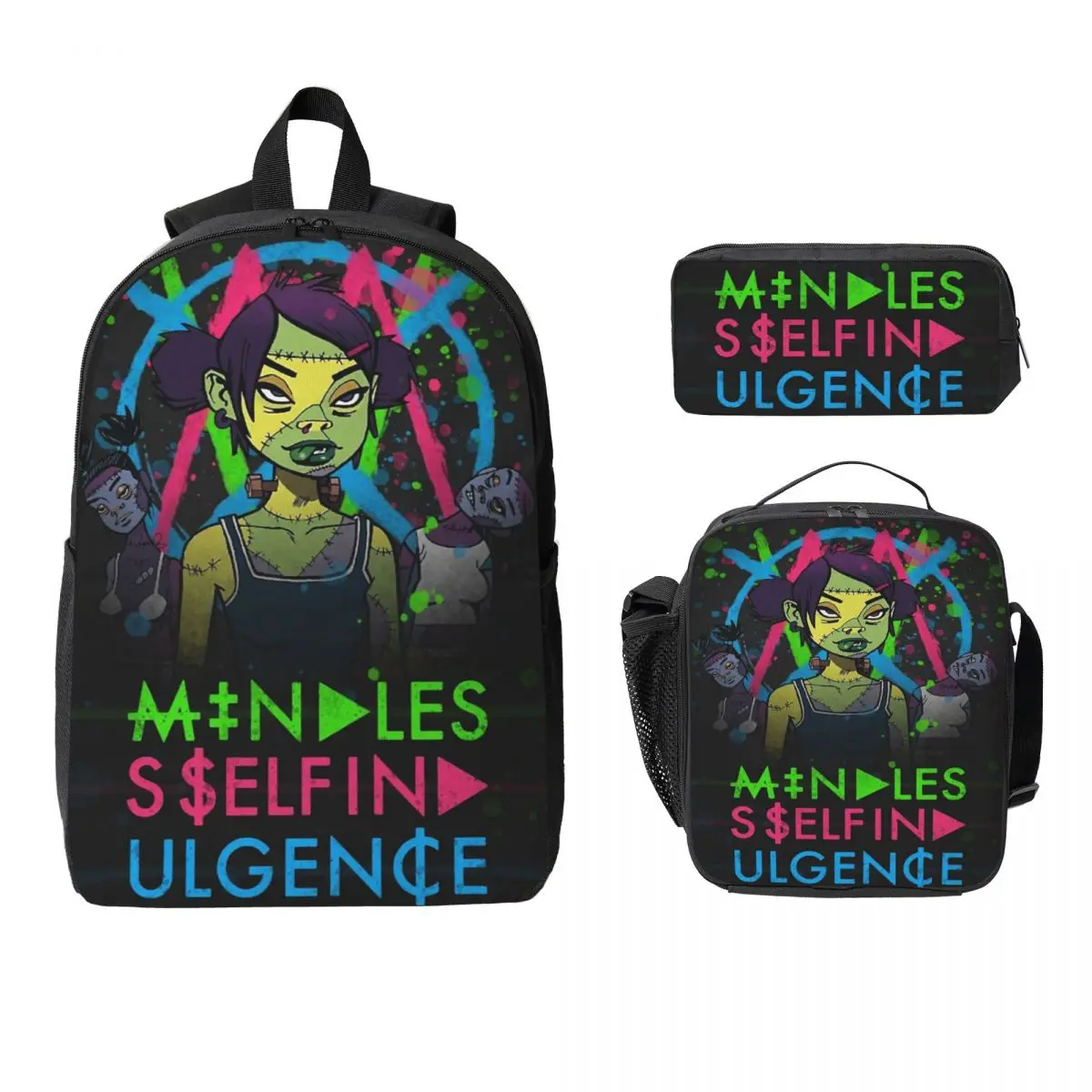 

Детский рюкзак Mindless Self Indulgence If, ланч-бокс, пеналы для мальчиков и девочек, рюкзаки для детского сада, школьный рюкзак, набор книг