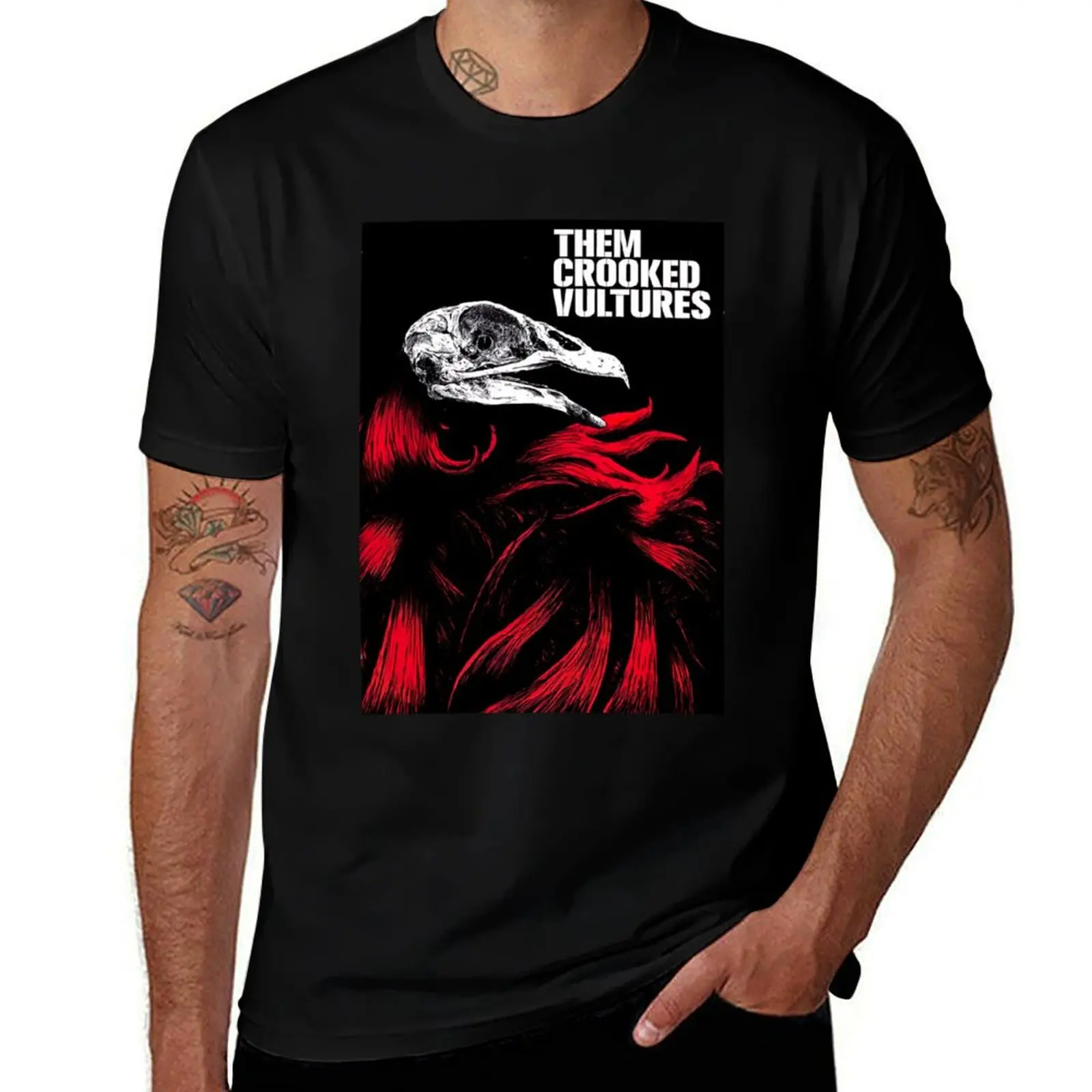 them crooked vulture josh homme qotsa T-Shirt man clothes custom shirt blanks mens graphic t-shirts big and tall