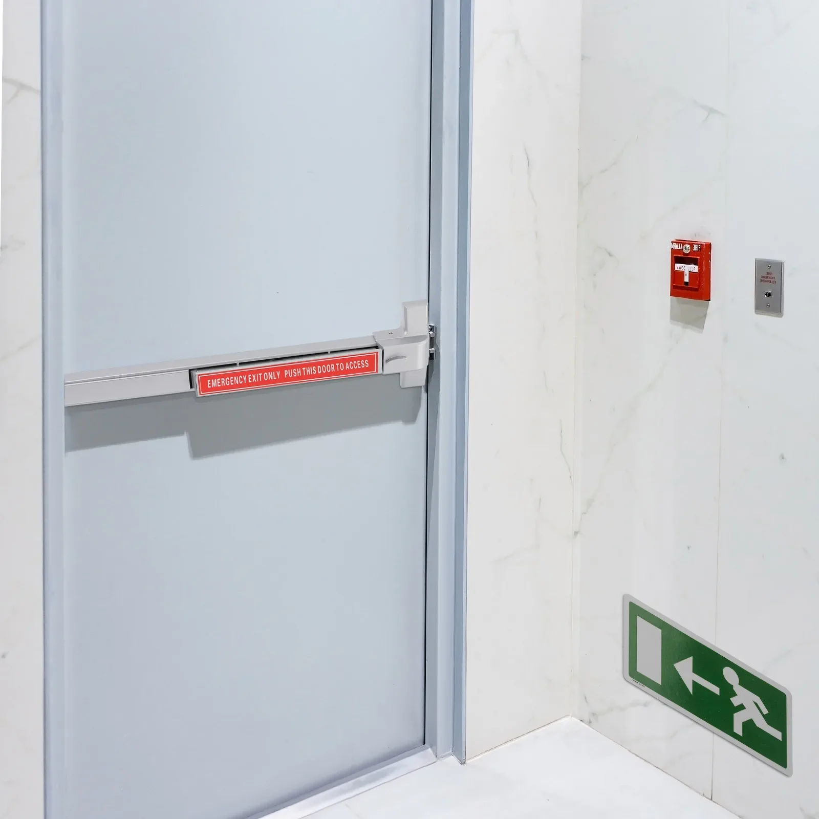 

Fireproof Rim Exit Lock Hardware - 65CM Stainless Steel Emergency Door Push Bar W/ Keys, Panic Device for Fire Safety Compliance