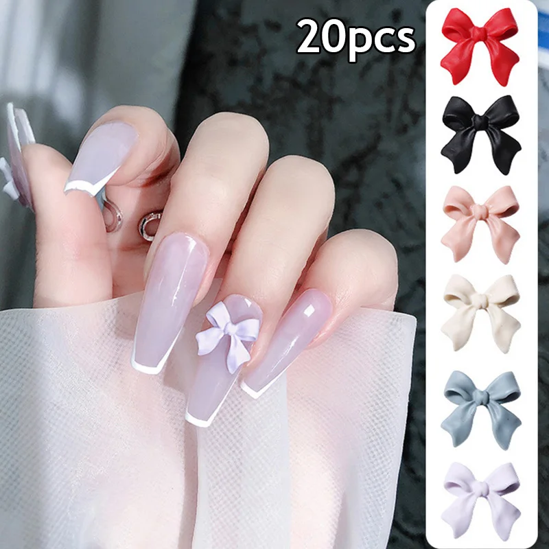 Nail Frosted Bow Jewelry Ribbon Butterfly Nail Rhinestones DIY Nail Decoration Patch 3D Resin Nail Jewelry Manicure Accessories