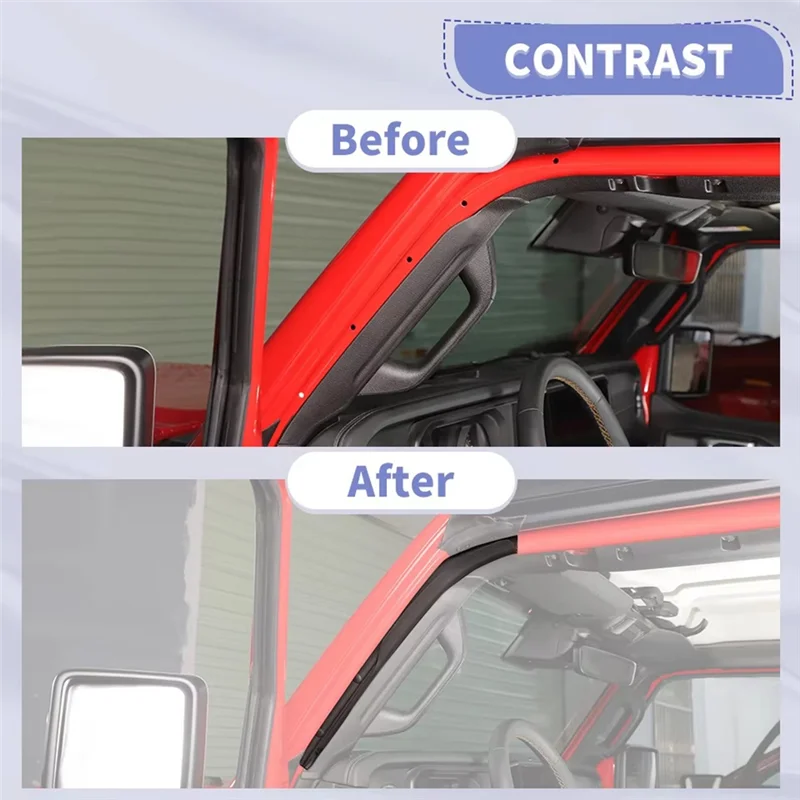

Front Door Waterproof Rubber Tape Water Retaining Strip For Jeep Wrangler JL Gladiator JT 2024 2025 Interior Accessories