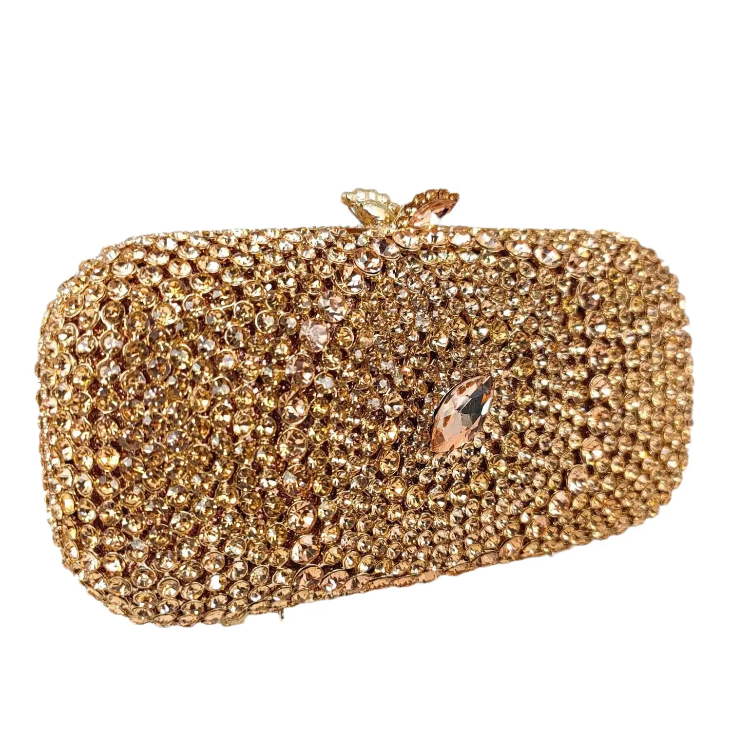 Boutique De FGG Luxury Rhinestone Clutch Bags for Women, Fancy Crystal Clutch Purses for Evening Party, Bridal Wedding Handbags view 4