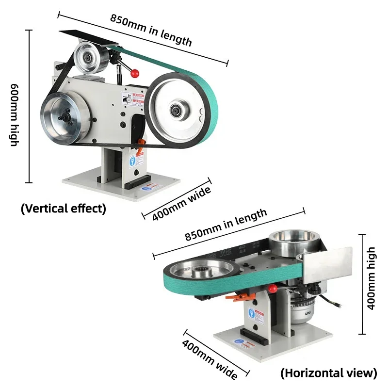 

Industrial Vertical Belt Grinder Multi-Position Metal Sanding Machine Heavy Duty Knife Making Sharpener （Customized）