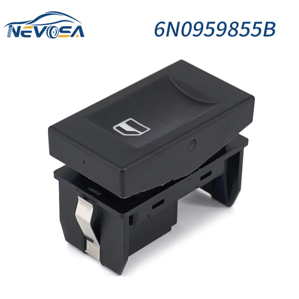 NEVOSA 6N0959855B Power Window Lifter Control Single Button Switch Car Accessories For Volkswagen VW Polo Classic 6K 2000-2002