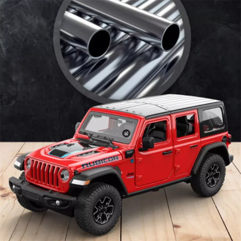 

1:24 Jeep Wrangler Rubicon Diecast Car Model Alloy Off-road Vehicle High Simulation Metal Toy Car Collection Decoration Gifts