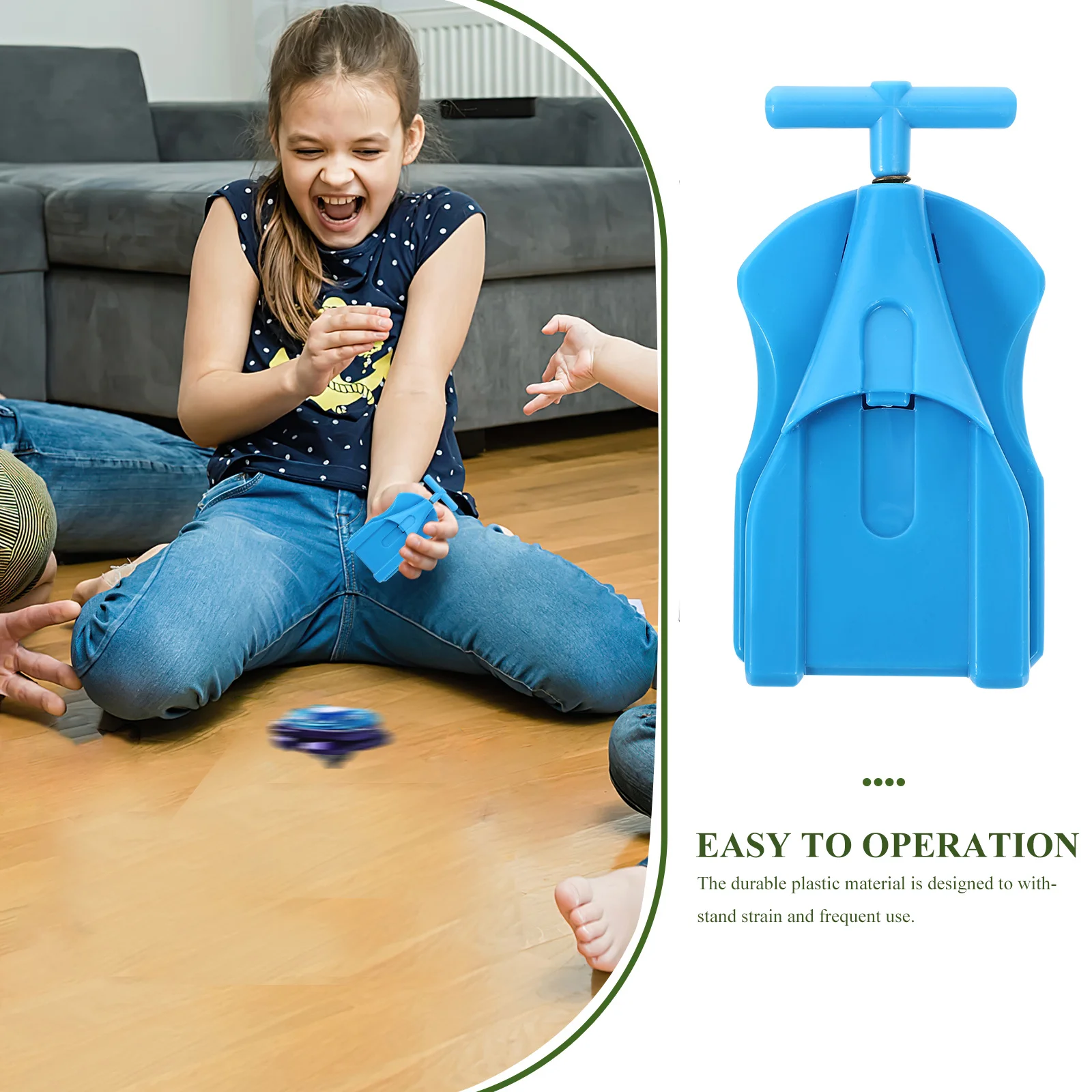 2 قطعة قاذفة الدوران دائم البلاستيك لون عشوائي سلسلة قوية إطلاق للأطفال التعليمية انفجار معركة لعبة أعلى الدورية #5