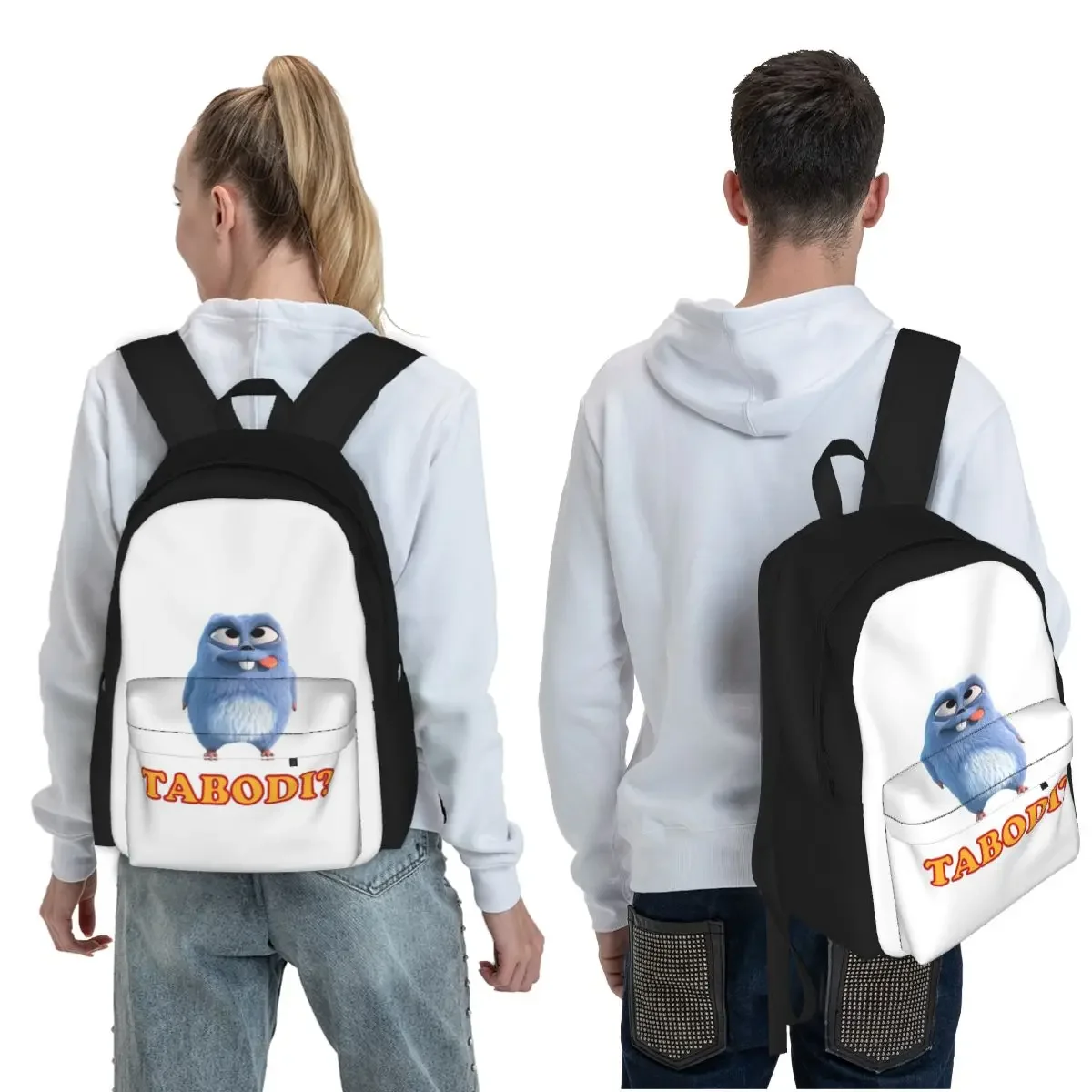 Funny Happy Solo Alone Hungry Delicious Cartoon Student Backpack School Bag for Boys Girls Fashion Bookbag Shoulder Bags