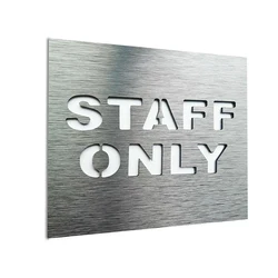 Customized High-Quality Composite Aluminum Board Staff Only Door Sign Personalise Street Apartment Renovation Door Number Sign