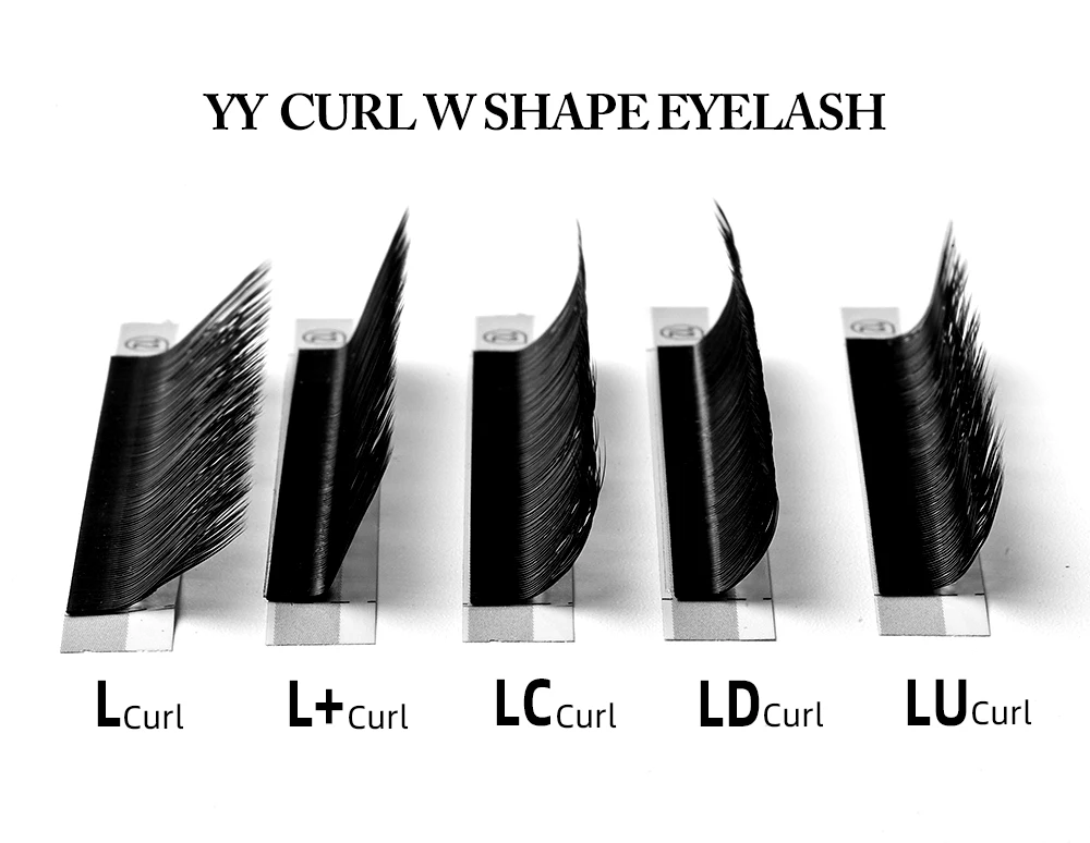 Yelix L/LU/M Curl YY 3D 4D 5D W-Form Wimpernverlängerung, handgewebt, weiches Licht, natürliche Wimpern, vorgefertigte Volumen-Fächerwimpern – Detail 2