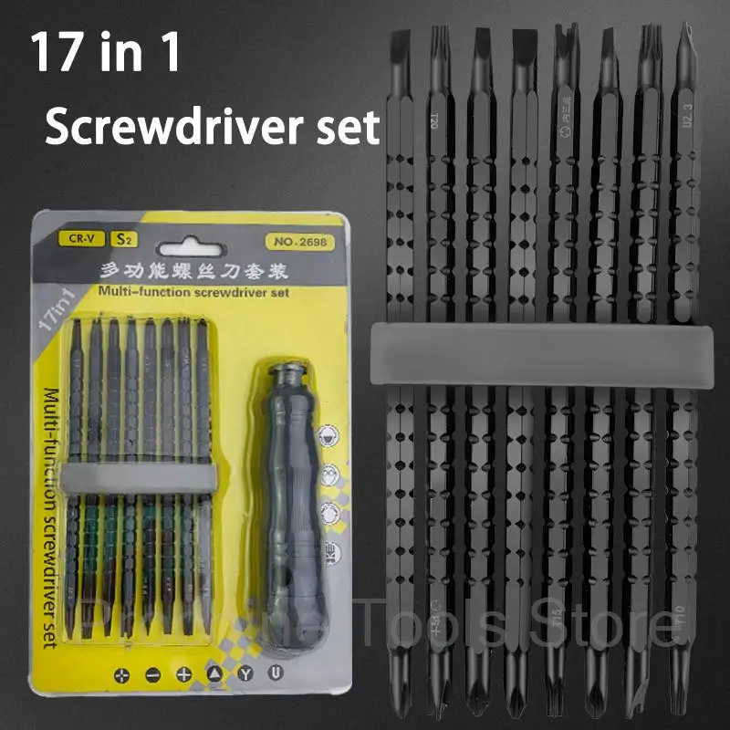 17 In 1 Precision Screwdriver Set Torx Key Professional Electrician Tools Magnetic Repair Kit For RC Drone Laptop Pc Case Phone