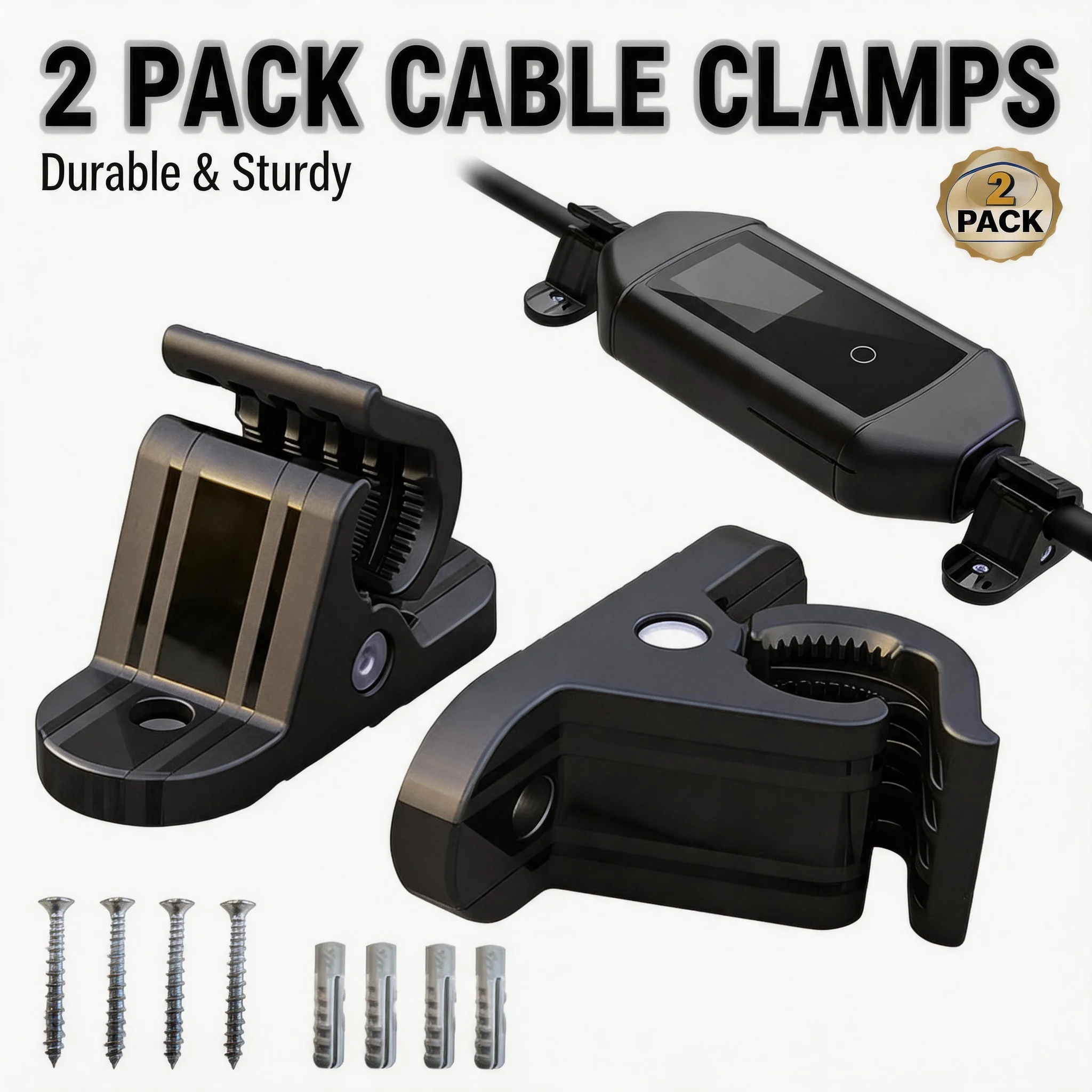 

EV Charger Organizer Home EV Charger Fixing Clamp Bracket Cable Clips Wall Mount Holder for Household Charging Station
