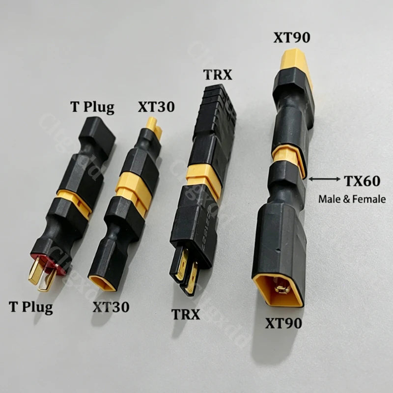 Cltgxdd XT30 XT60 XT90 T-Stecker TRX Lipo-Akku-Konvertierungsadapter Stecker-Buchse-Verbinder für RC-Auto, Flugzeug, FPV-Drohnenmodell – Detail 13