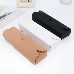 10pcs Kraft Paper Baking Packaging Boxes For Wedding Christmas Birthday Baptism Party Rectangle Candy Biscuit Gifts Box