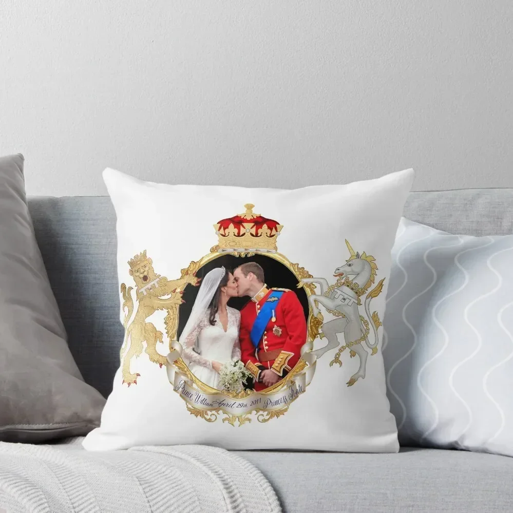 

William and Kate, 2011 Royal Wedding Kiss Throw Pillow anime girl Room decorating items Decorative Sofa Cushion pillow