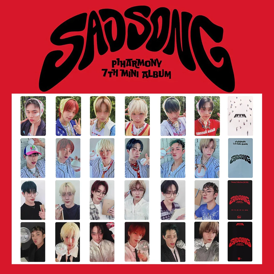6Psc/Set KPOP P1Harmony Album SAD SONG Photocards High Quality