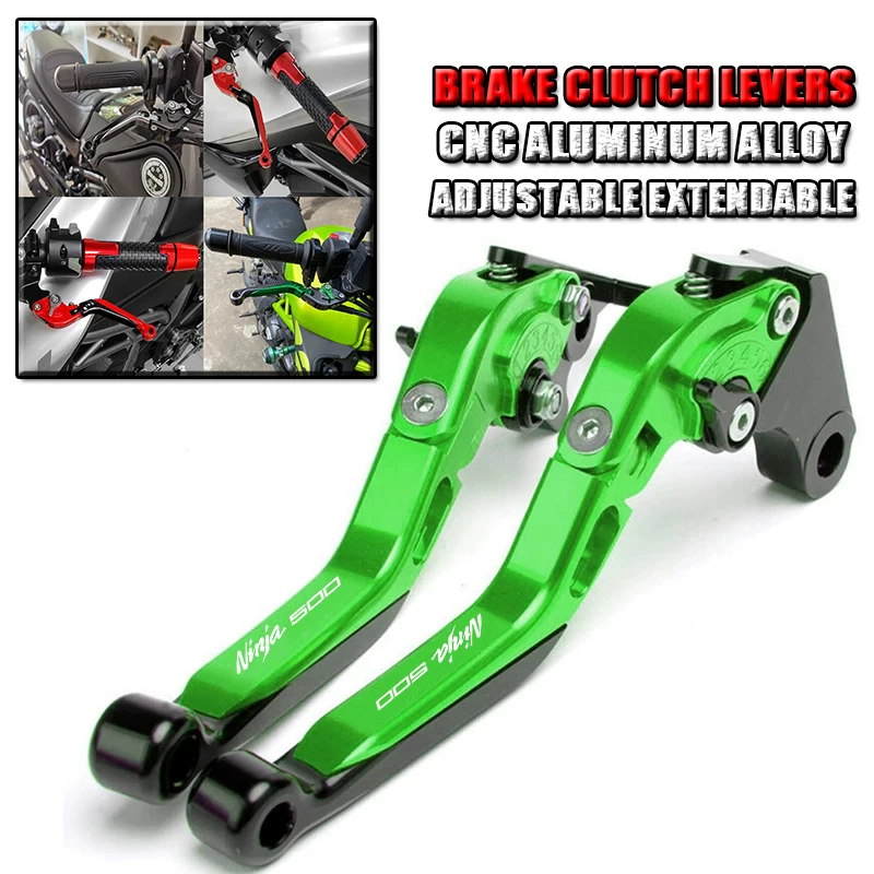 ملحقات الدراجة النارية KAWASAKI NINJA500 NINJA 500 2025-2026 رافعة فرامل القابض قابلة للتمديد قابلة للطي عتلات قابلة للتعديل