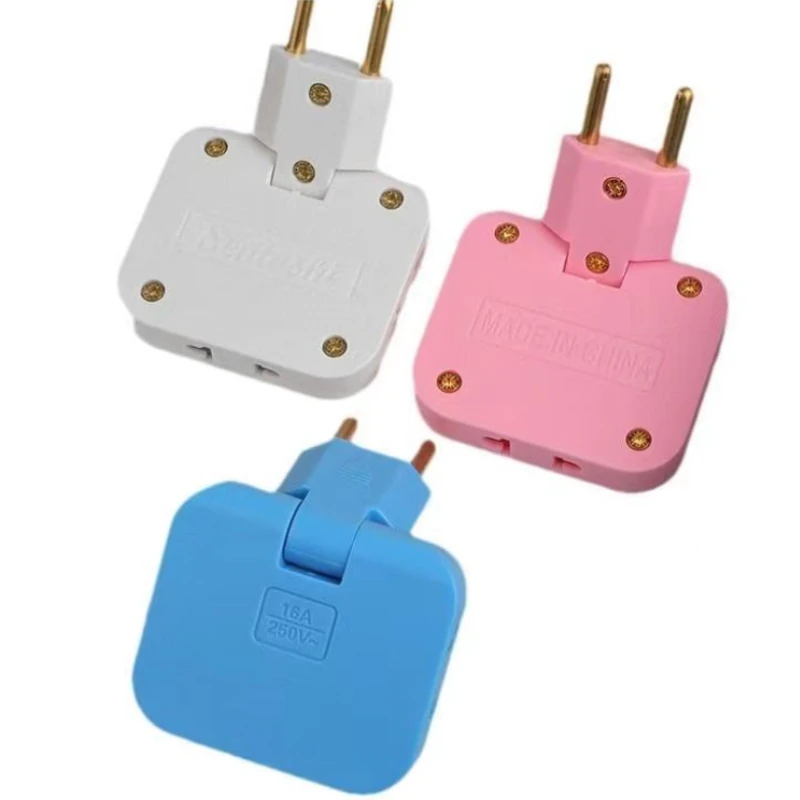 Wtyczka 3 w 1 z USA na UE Obrotowy konwerter gniazda 180 stopni Europejska wtyczka przedłużająca Multi-Plug Mini Slim Adapter gniazdka bezprzewodowego