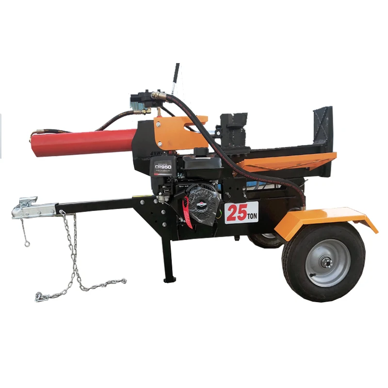 25T Fast Splitting Wood Log Splitter Hydraulic Vertical And Horizontal gasoline kinetic tractor log splitter