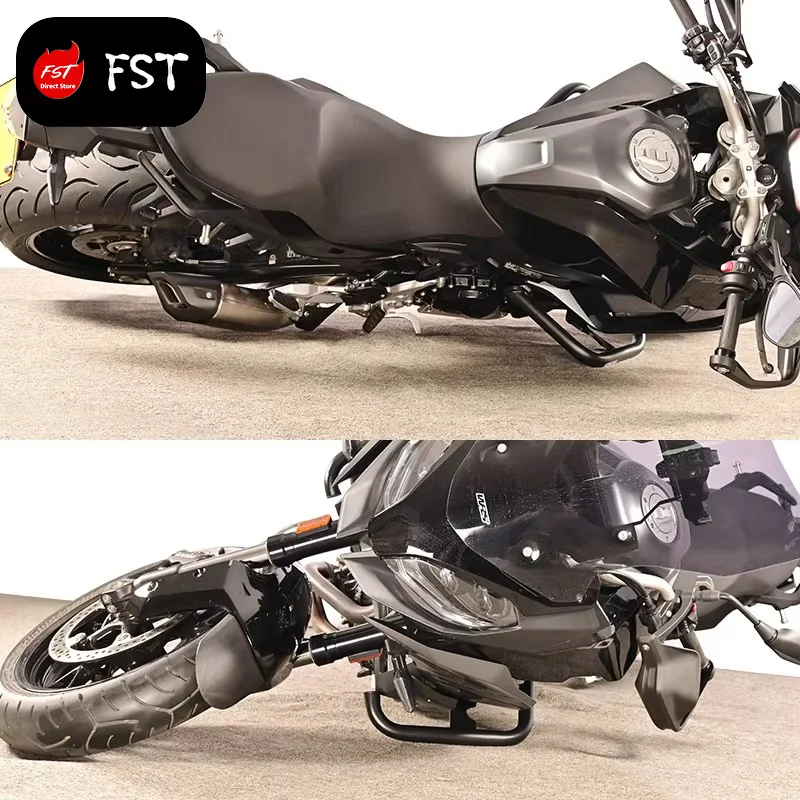For BMW F900XR 2020-2026 MRBR Highway Crash Bars Anti-Fall Sliders Foldable Passenger Backrest Cushion Modified Accessories
