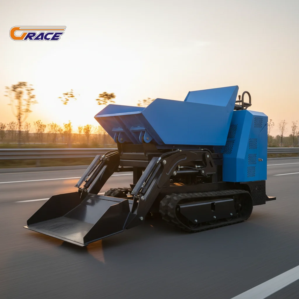 

500kg EURO 5 EPA Mini Crawler Dumper Truck Compact Track Dumper for Construction Garden Farm Works