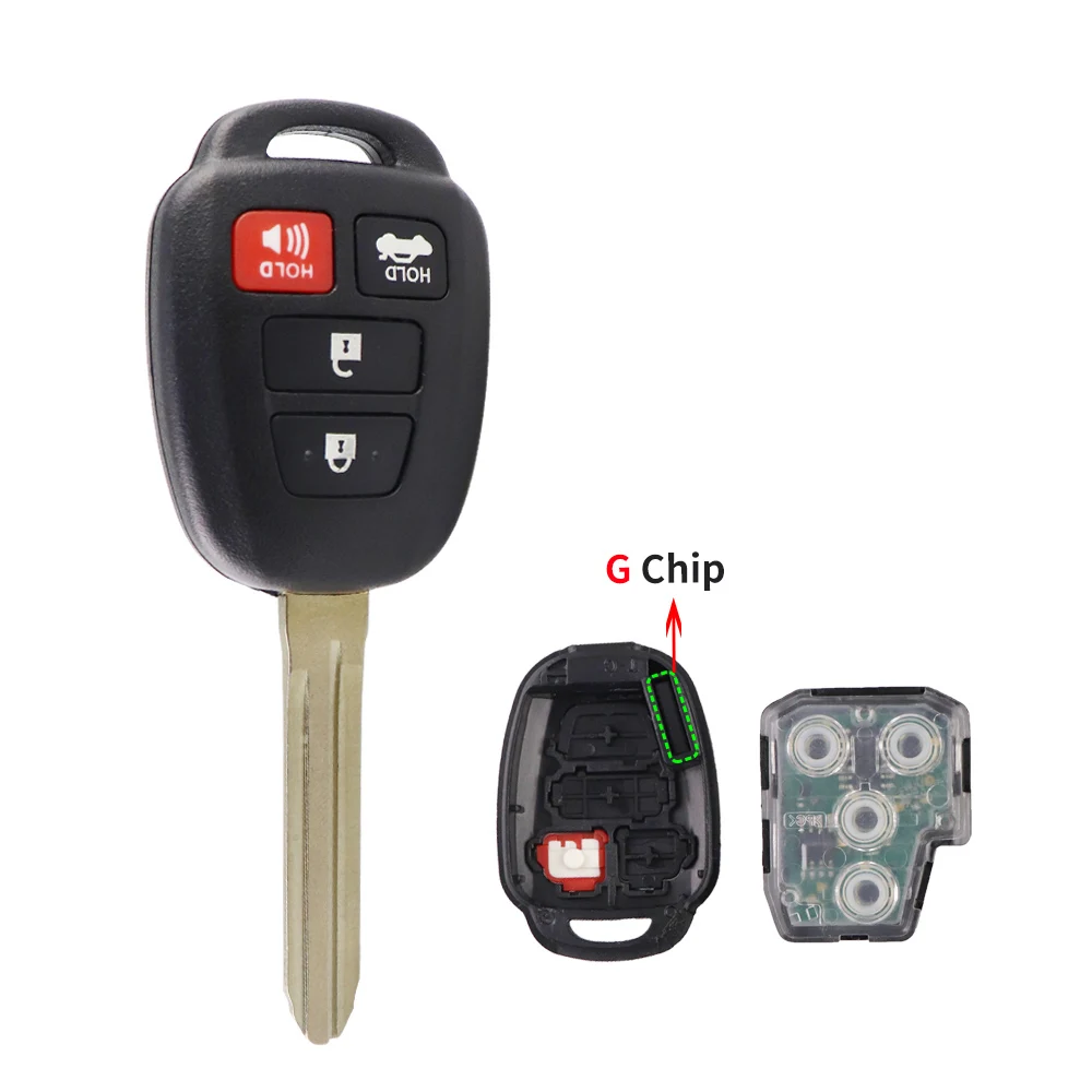315Mhz G H Chip Remote Car Key For Toyota Camry 2012 2013 2014 2015 Corolla Tundra Pruis 2016 2017 HYQ12BDM 3/4 Button No Logo view 3