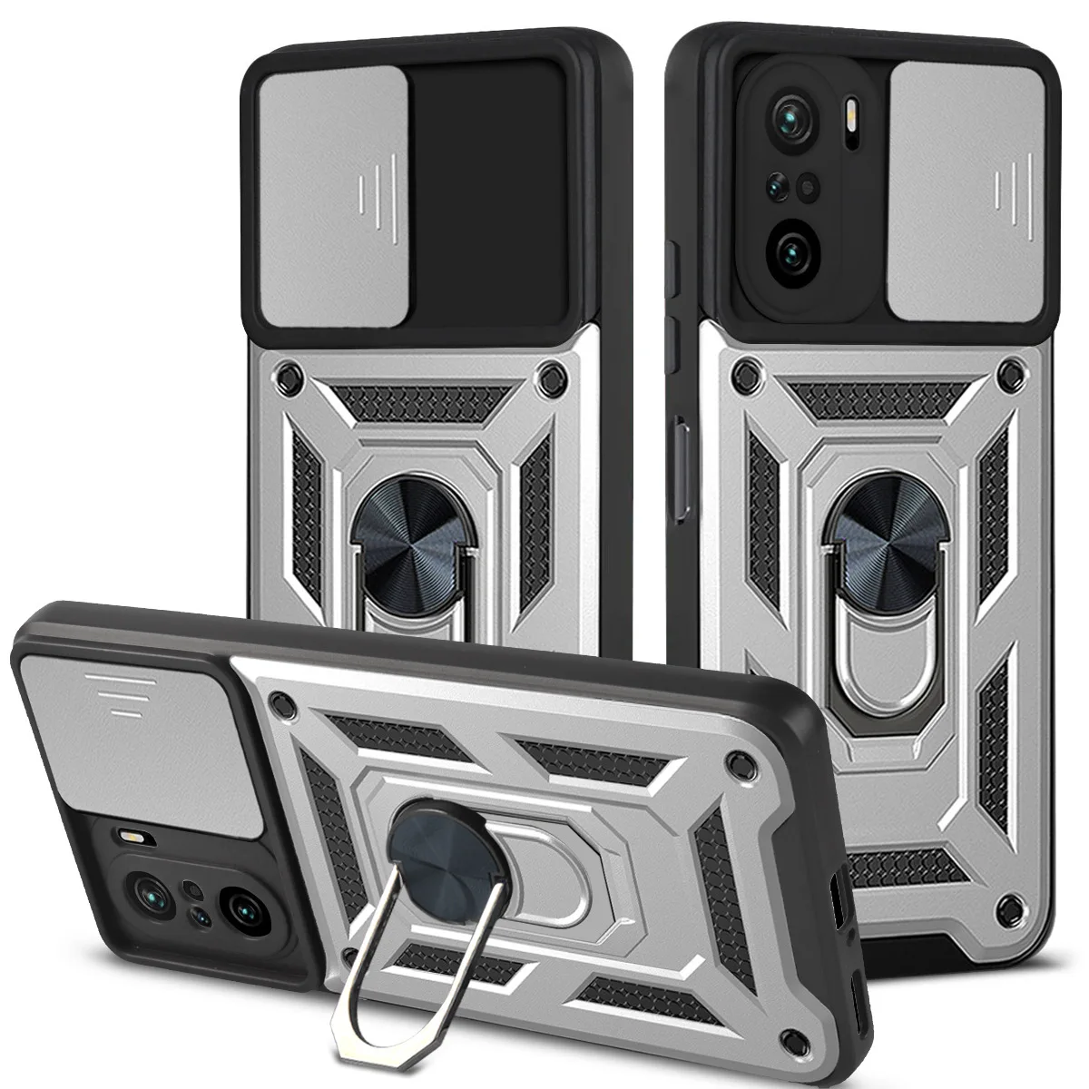 Case for POCO F3 5G Shockproof Armor Camera Lens Protective Car Holder Magnet Cover for Xiaomi POCO F3 F 3
