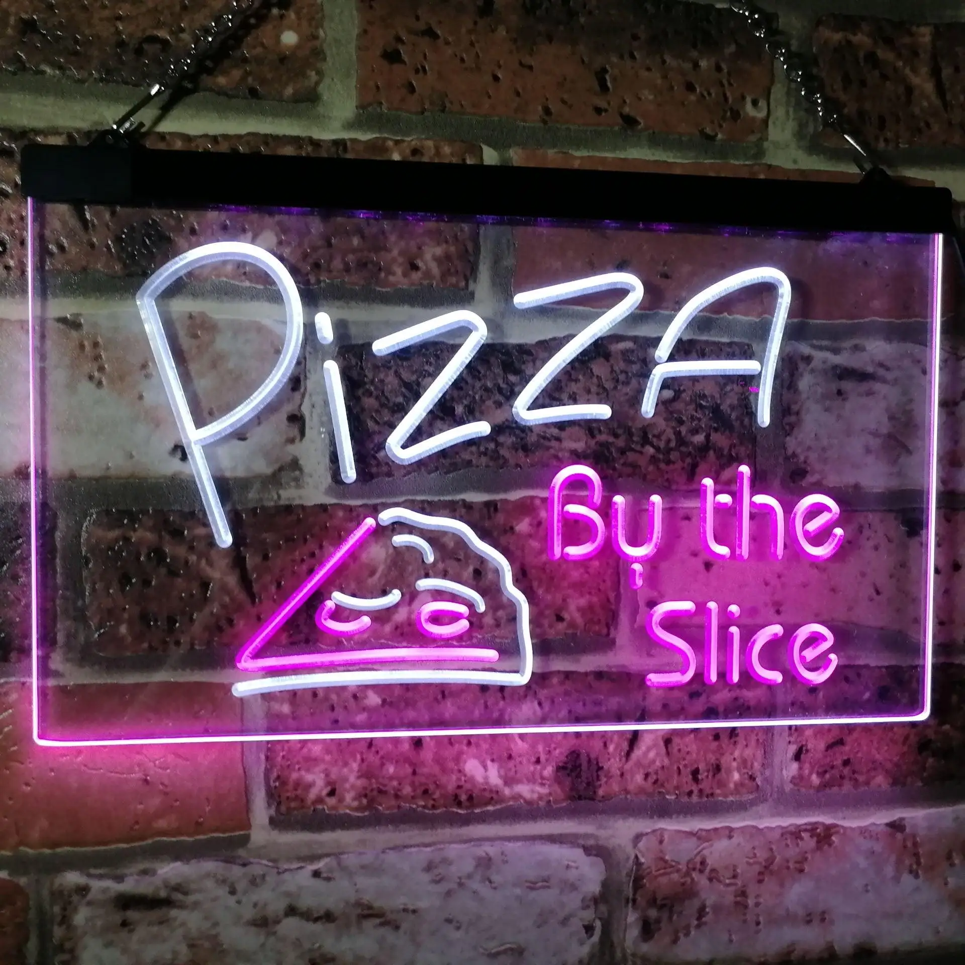 

Pizza by The Slice Dual Color Led Neon Sign st6-i2004