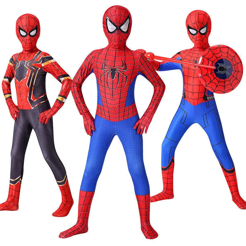 New Miles Morales Far From Home Cosplay Costume Zentai Spiderman Costume Superhero Bodysuit Spandex Suit for Kids Custom Made