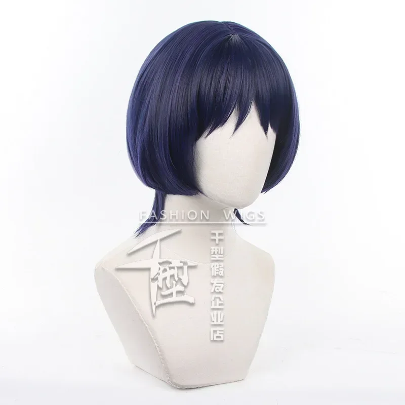 Game Cosplay Wig Cosplay Genshin Impact Suga Kuzushi Rambut Pendek Sintetis Tahan Panas Scaramouche Cosplay Karnaval Komik Wig