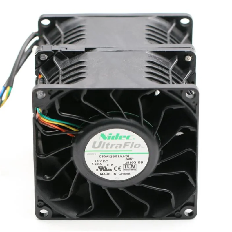 NIDEC-ventilador de refrigeración C80V12BS1AJ-70 A06, ventilador de refrigeración de doble motor, potenciador de 12V, 4,68a, 8089, venta al por mayor