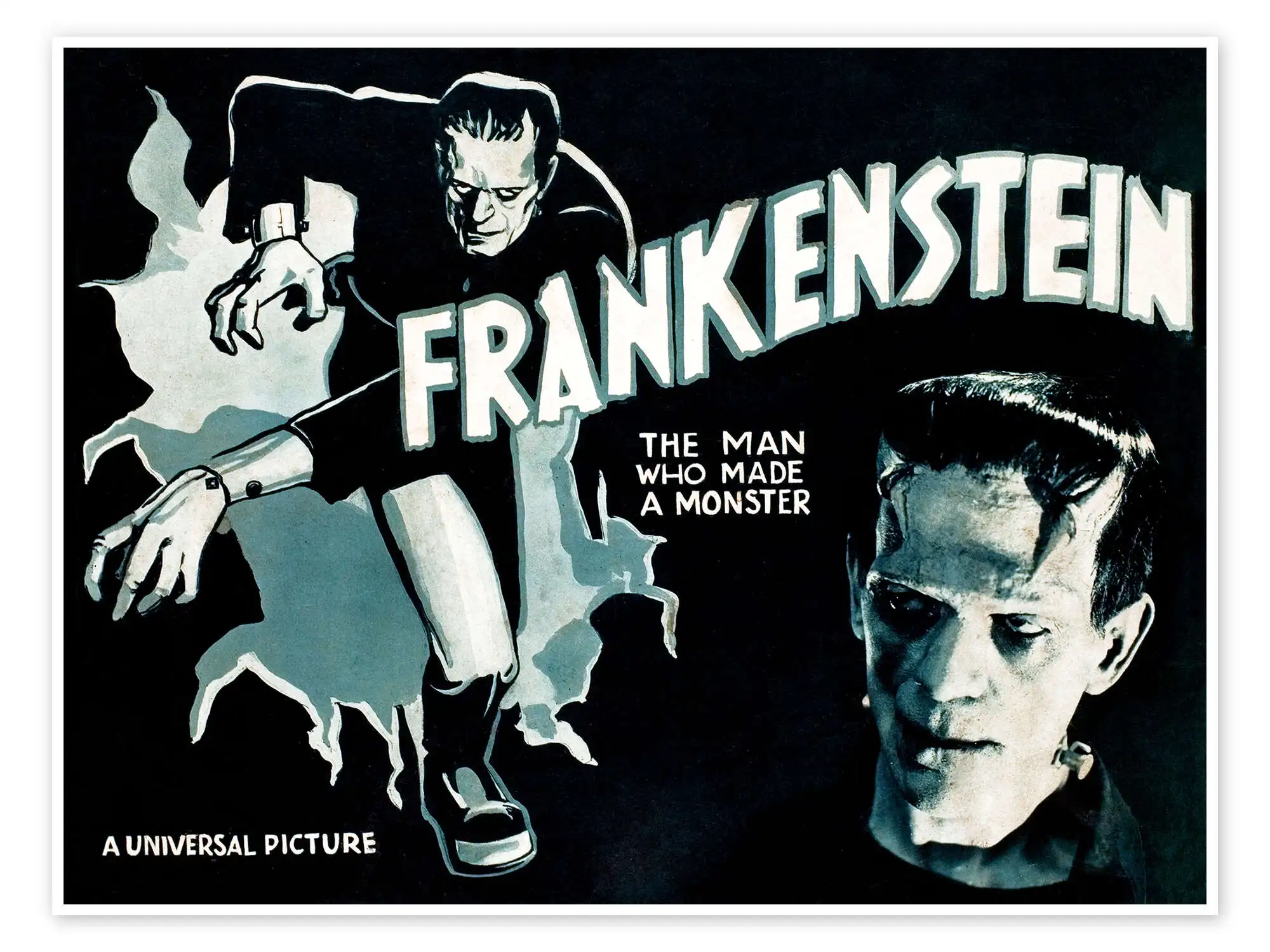 FRANKENSTEIN MOVIE he Man Who Made a Monster Art Picture Print Silk Poster Living Room Decor Home Wall