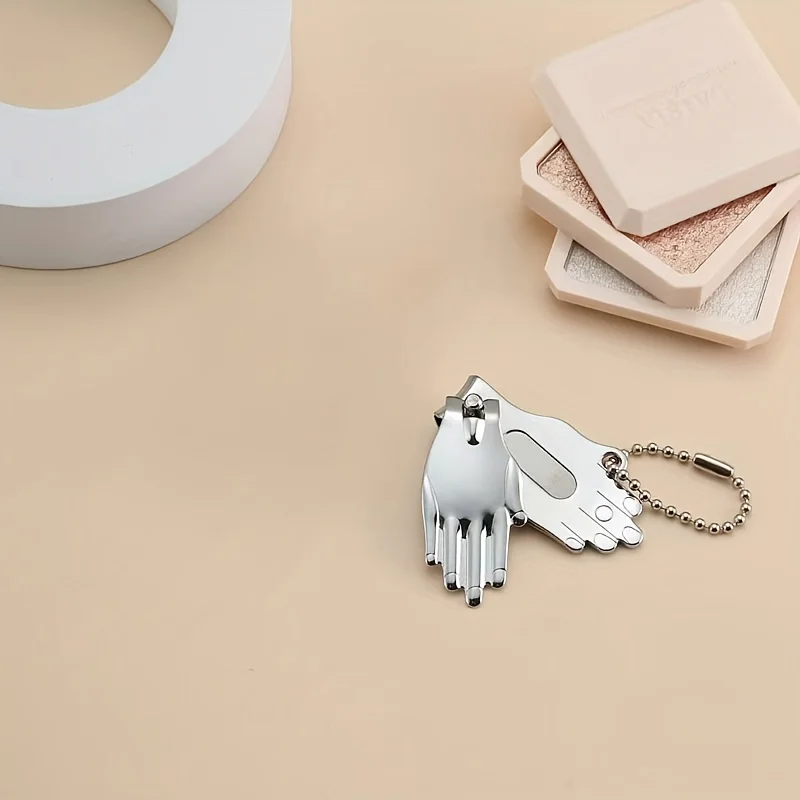 Tagliaunghie in acciaio inossidabile con catena, forbici per unghie creative per strumento per manicure domestico Divertente manicure per mani e piedi