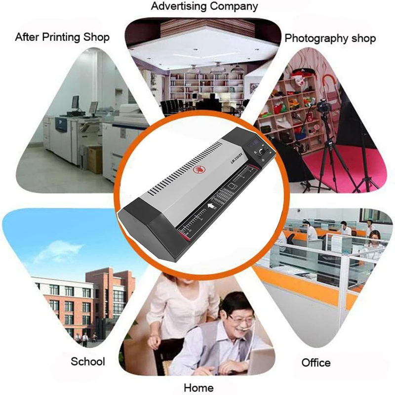A3 เครื่องเคลือบบัตร Commercial เครื่องเคลือบบัตร 110V อุณหภูมิสูง 13 นิ้วเครื่องเคลือบ
