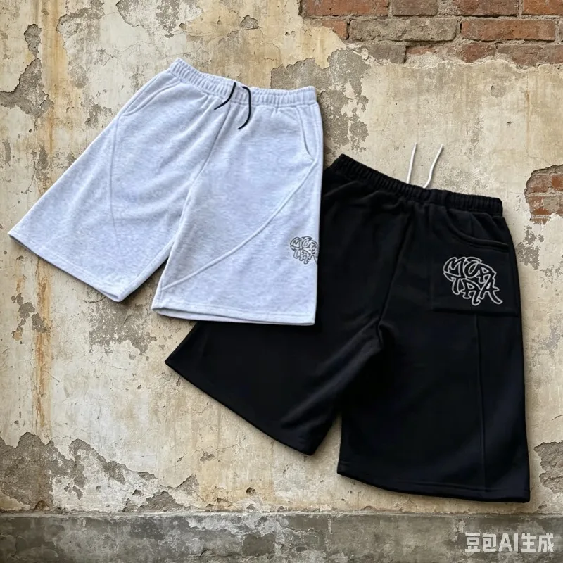

2026 Summer Fashion Hot Simple Style Shorts Y2K Baggy Casual Pants Oversized Retro Graphic Retro Unisex Tracky Shorts Streetwear