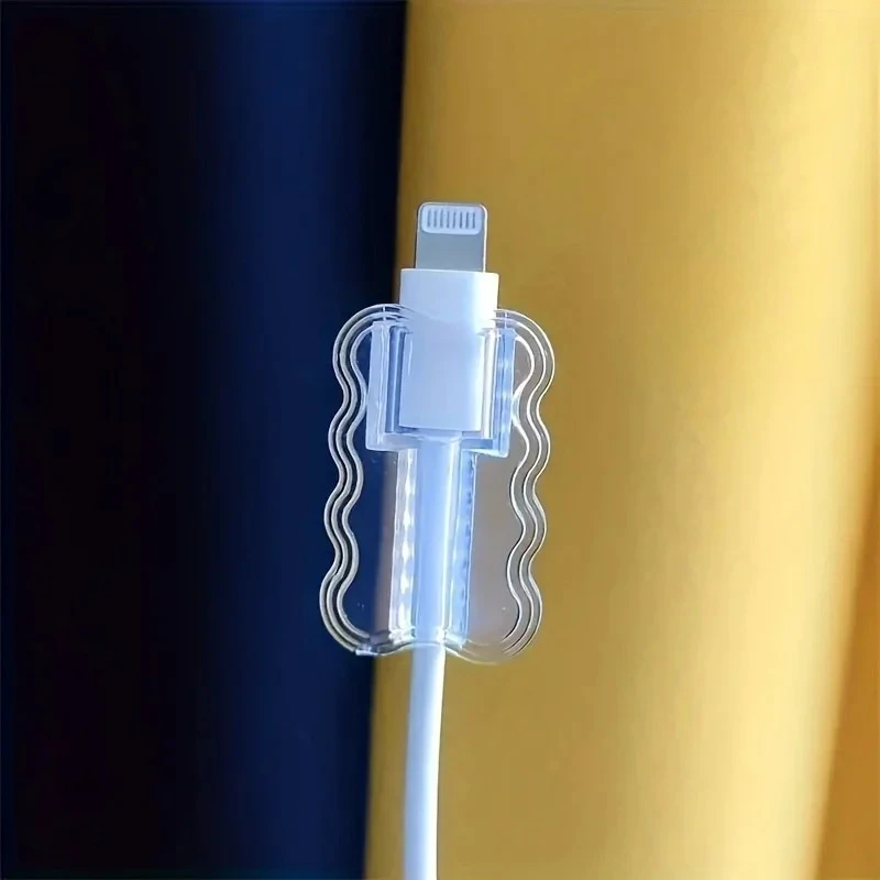 5 Pieces Cable Data Cord Protector Sleeves Anti-Break Saving Management Flexible for School And Home image 6
