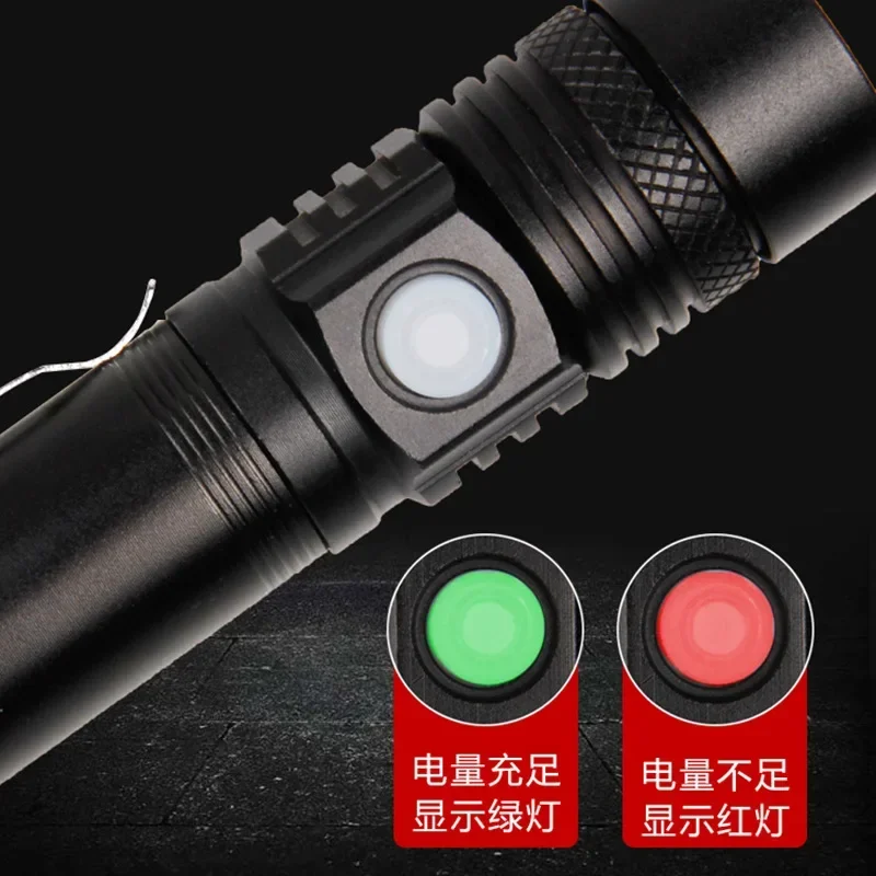 Popular Flashlight T6 Charging Zoom Mini Strong Light Outdoor USB Charging Flashlight mini flashlight