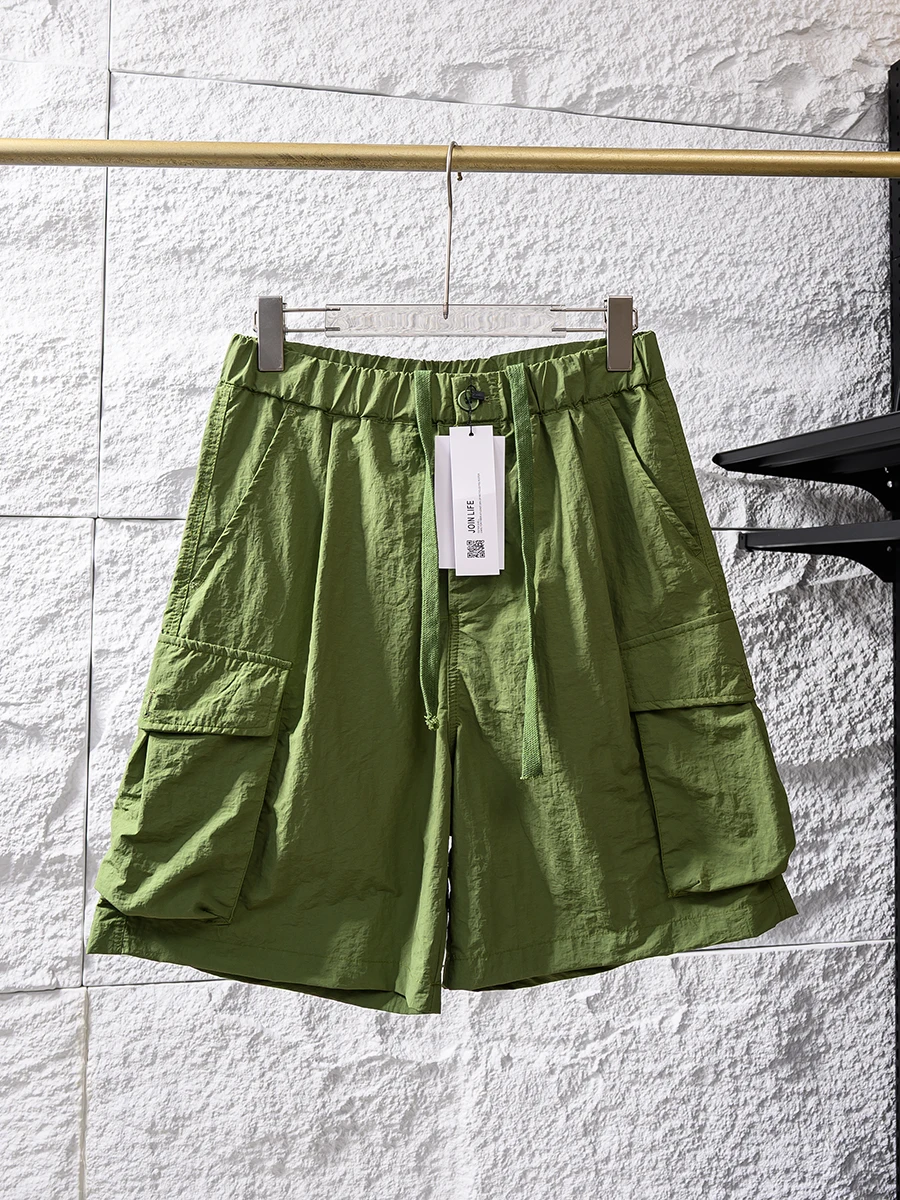 Casual Workwear Style! Summer Men's Loose Comfortable Multi-Pocket Elastic Waist Shorts Five-Piece Pants Breathable Youthful