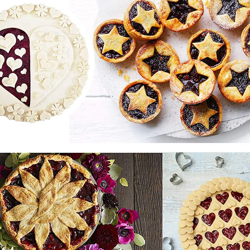 30pcs/set Stainless Steel DIY Baking Mini  Geometric Pattern Biscuit Mold Cake Mold Fruit Cutting Mold image 2