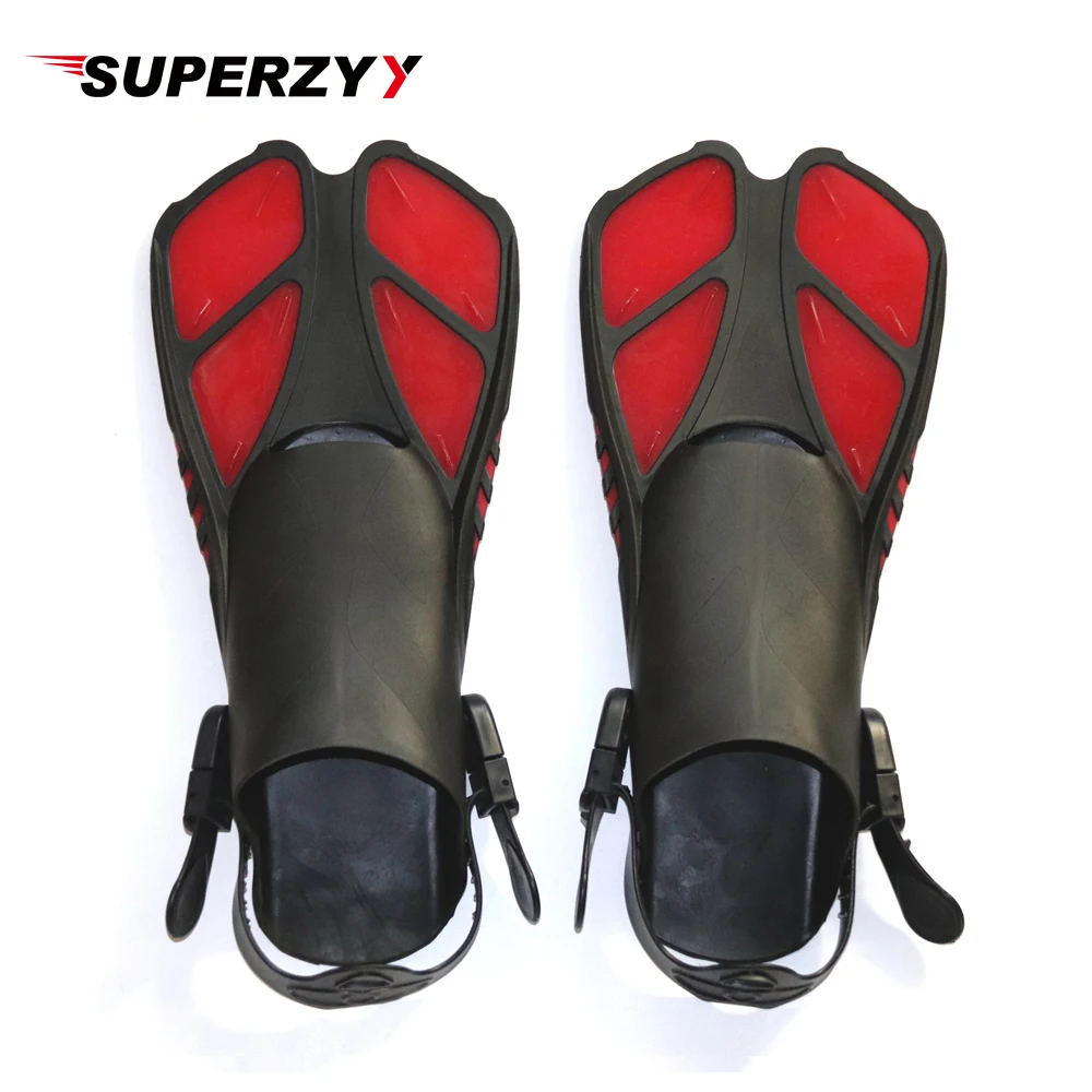 

2022 Adjustable Swimming Fins Adult Snorkel Foot Flippers Diving Fins Water Sports Equipment Portable diving Flippers Child