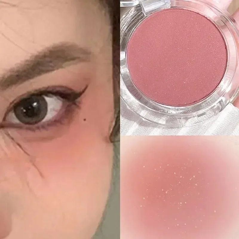 Natuurlijke perzik oranje blush waterdicht zacht monochroom mat verhelderend naakt gezicht vrouwelijke wang poeder make-up